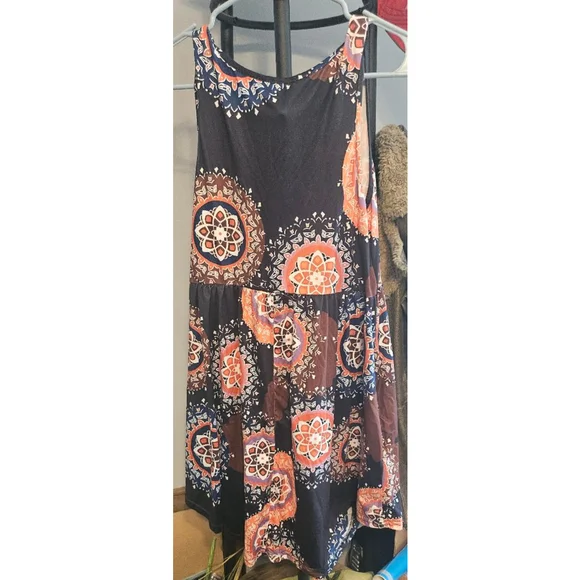 Women's Kafilc Dress, Small, Black & Orange - Picture 3 of 3